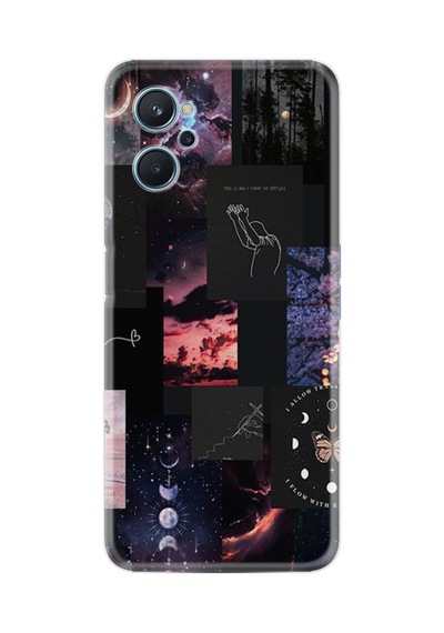 Realme 9i Kılıf Boutique Baskılı Resimli Ay Pattern Pcode -030