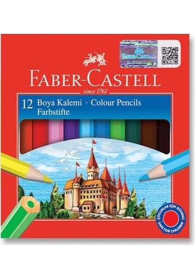 Faber Castell Kuru Boya Kalemi Redline 12'li Yarım Boy 5171116412