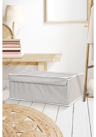 Kapaklı Çok Amaçlı Hurç Saklama Kutusu Organizer Baza 50 X 40 X 19 Cm Gri