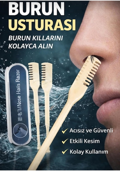 Burun Kıl Alma Usturası 4'lü Set, Kulak Temizleme Aparatı