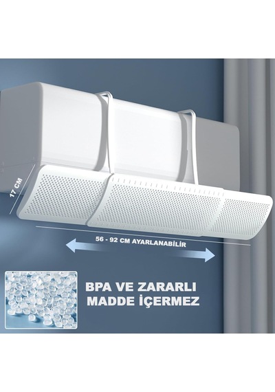 Lexroo Delikli Ayarlanabilir Klima Hava Yönlendirici Aparatı Ve Siperliği