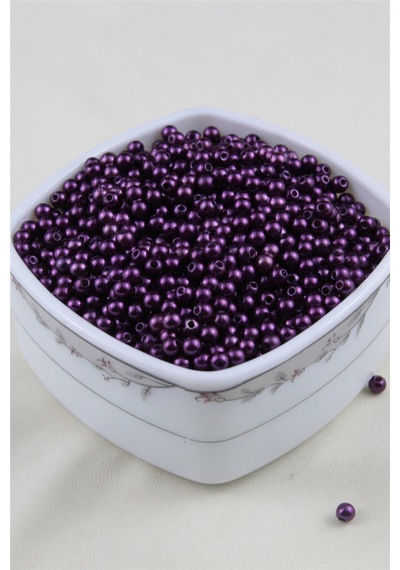 5 Mm Parlak Patlıcan Moru İnci Boncuk 30 Gr Kolye, Bileklik, Küpe Ve Takı Yapımı Diğer