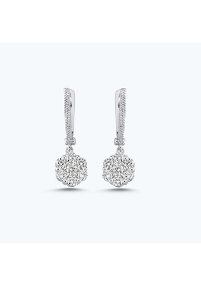 Altınbaş Pırlanta Bouquet Küpe Erm1169-14k Beyaz