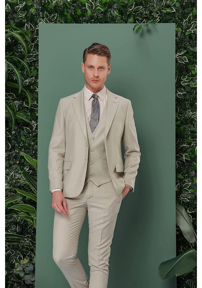 Efor Tk 871 Slim Fit Çağla Klasik Takım Elbise Çağla Yeşili