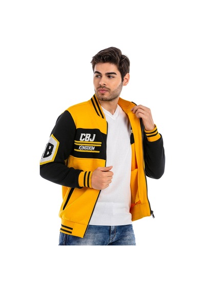 Cipo & Baxx Cl500 Erkek Kaşe Kolej Mont Slim Fit, Düğmeli, Kışlık Şık Tasarım Sarı