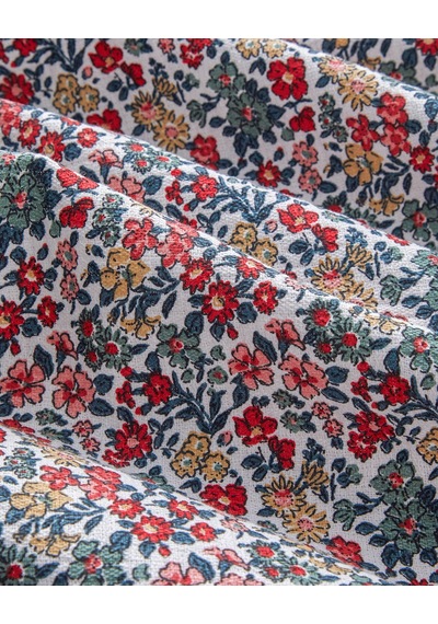 English Home Posy Garden Baskılı Pamuklu Çift Kişilik Pike 200x220 Cm Kırmızı Kırmızı