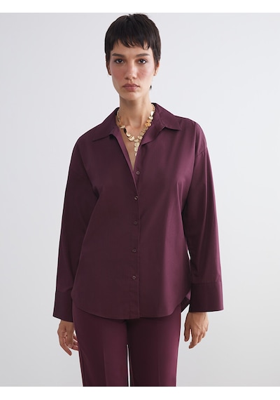 Lcw Vision Mürdüm Poplin Kadın Gömlek