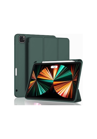 Apple Uyumlu iPad Pro 12.9 6. Nesil 2022 Kılıf Pen Charge Kalem Bölmeli A2436 A2437 A2764 A2766