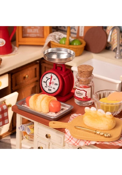 Rolife Dg172 Mutfak Odası Baking Kitchen Dıy Minyatür Maket Model Seti Mini Dollhouse 3d Model Kit Detaylı Dekoratif Hobi Seti 3d Puzzle Tiny House