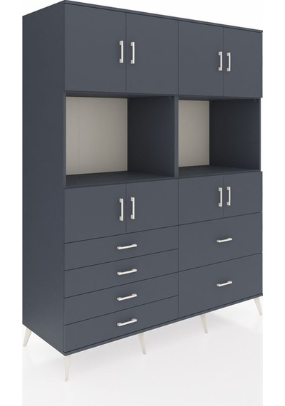 Kronos Gardrop 8 Raflı 6 Çekmeceli 8 Kapaklı 176x59x221 Antrasit-antrasit Antrasit Kronos Gardrop 8 Raflı 6 Çekmeceli 8 Kapaklı 176x59x221 Antrasit-antrasit Antrasit