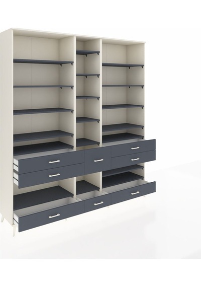 Hyperion Dolap 19 Raflı 8 Çekmeceli 220x44x243 Aytaşı-antrasit/antrasit Antrasıt/antrasıt Hyperion Dolap 19 Raflı 8 Çekmeceli 220x44x243 Aytaşı-antrasit/antrasit Antrasıt/antrasıt