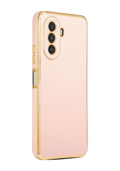Zore Huawei Nova Y70 Kılıf Omsy Bark Kapak - Rose Gold