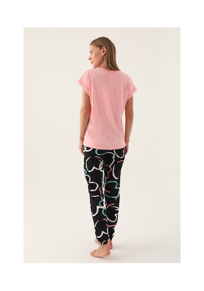 Rolypoly Cute Somon Kadın Kısa Kol Pijama Takımı