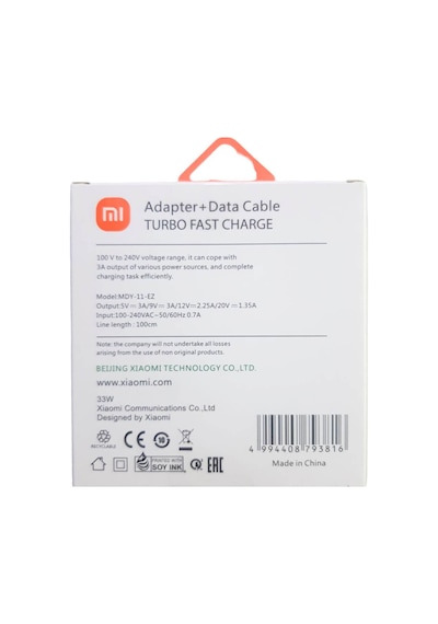 Xiaomi Type-c 33w (watt) Hızlı Şarj Aleti Adaptörü Şarj Kablo set