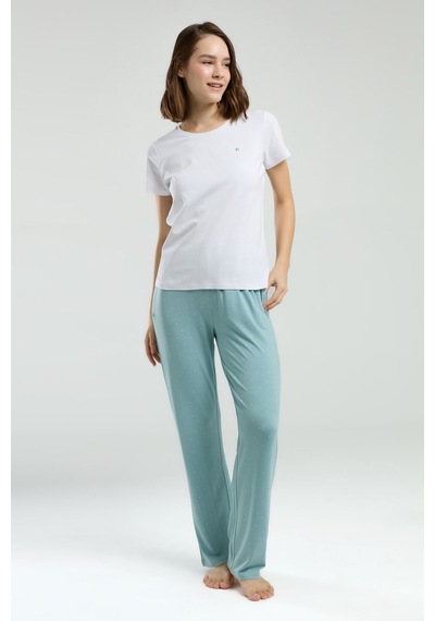 Pierre Cardin Kadın Beyaz Pijama Takımı Pc8983-s-v1 Beyaz