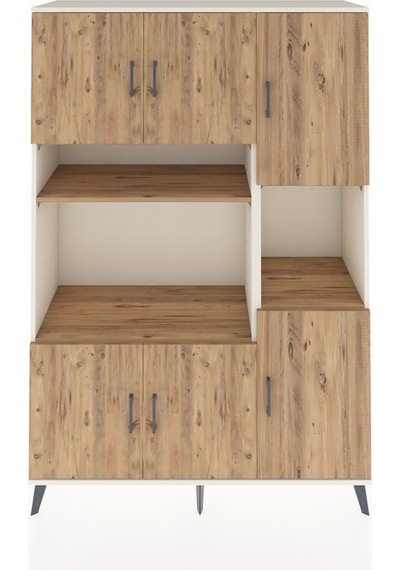 Hyperion Dolap 9 Raflı 6 Kapaklı 132x44x195 Aytaşı-çam/çam Aytaşı