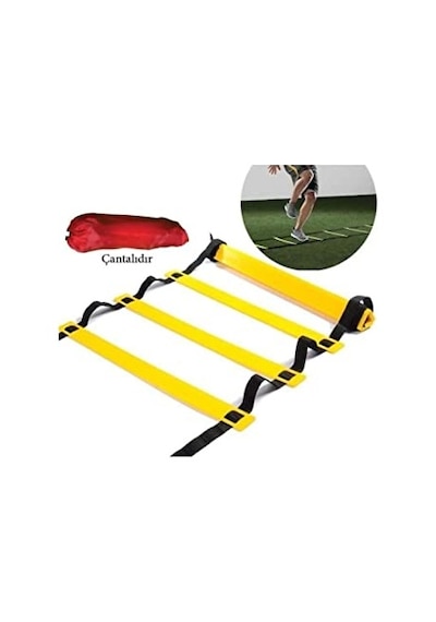 Slipt Çantalı Antrenman Merdiveni 4 Metre 10 Çubuklu Idman Merdiveni