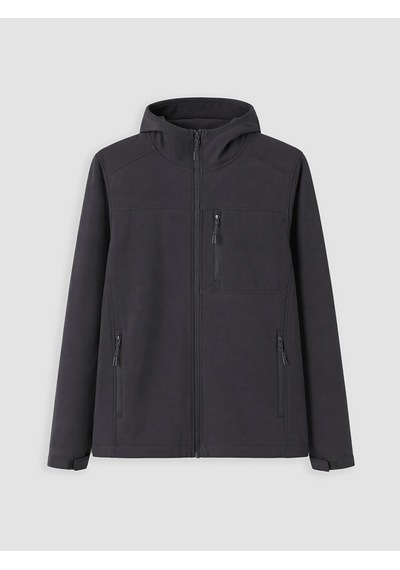 Lcwaıkıkı Classic Antrasit Regular Fit Kapüşonlu Erkek Ceket