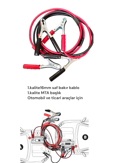 Fuhe Akü Takviye Kablosu 1. Kalite