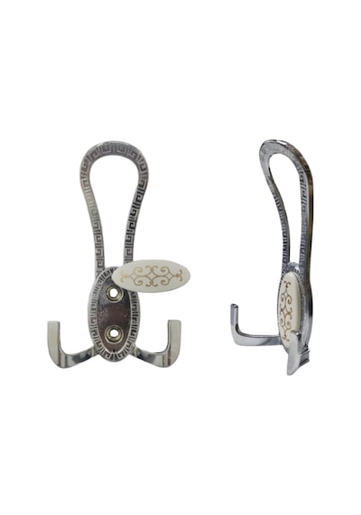 Krom Desenli Vestiyer Portmanto 4 Adet Askılık Metal Krom