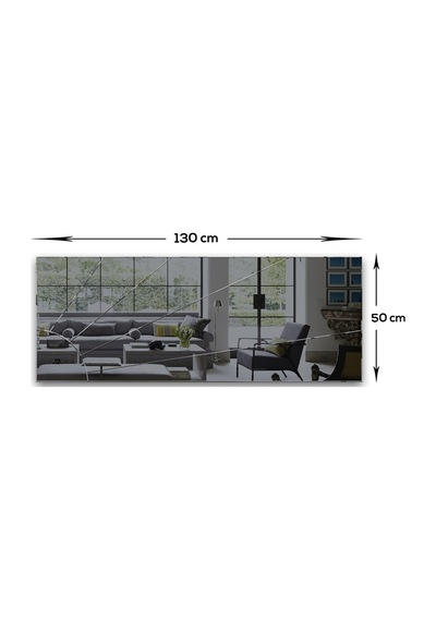 Decorita Güneş Desen Kanallı Ayna Füme 130x50CM Füme