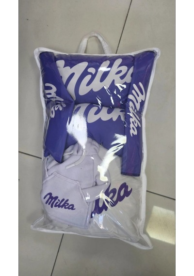 Milka Beyaz Süper Set Dörtlü Servis Kılıfı + İkili Yastık Ve Kemer Kılıfı +vites Poları