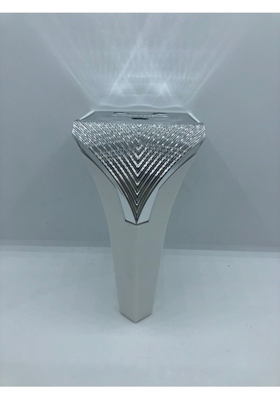 PLASTİK,VENEDİK 15 CM BEYAZ-KROM KOLTUK,BAZA,MOBİLYA AYAĞI (4 ADT