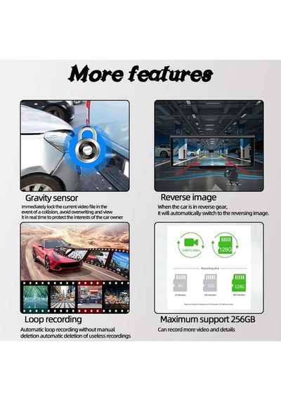 10 Süper Hd Ips Dokunmatik Ekran Akıllı Ekran Araba Stereo Ön Kaydedici Dahili 12v-24v Kamyon Van Kablosuz Carplay A