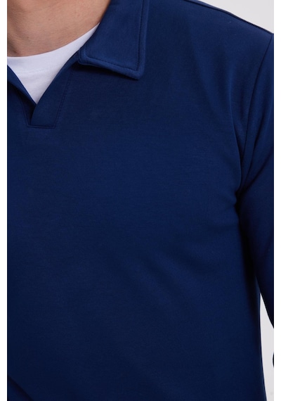 Tudors Erkek Relax Fit Rahat Kesim Polo V Yaka Açık Lacivert Sweatshirt-41925 Açık Lacivert Tudors Erkek Relax Fit Rahat Kesim Polo V Yaka Açık Lacivert Sweatshirt-41925 Açık Lacivert