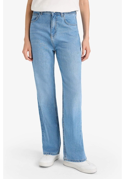 Defacto 90s Wide Leg Yüksek Bel Uzun Jean Yıkamalı Pantolon E9106ax25aunm85 Indigo