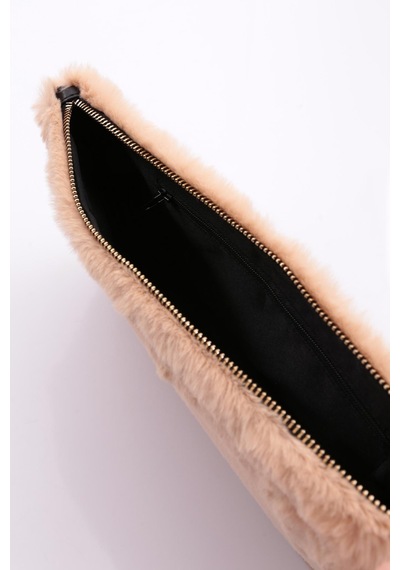 Dgn 4106 Kadin Kürklü Çanta 4106-2337-R0385 Camel
