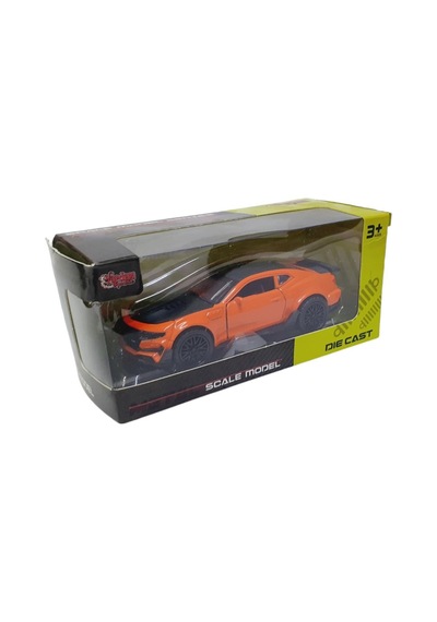 Çekbırak Metal Araba Mustang Yeşil 3681a- Mustang Turuncu