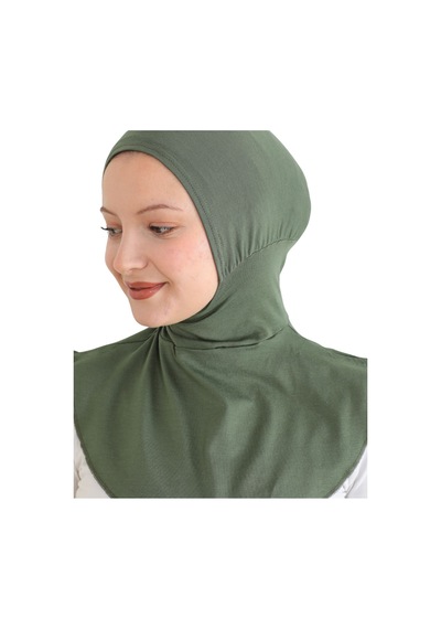 Modish Group Kadın Boyunluklu Hijab Tesettür Pratik Spor Bone - Sarı Haki