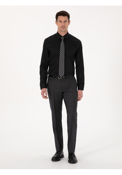 Cacharel Antrasit Slim Fit Kumaş Pantolon Gri