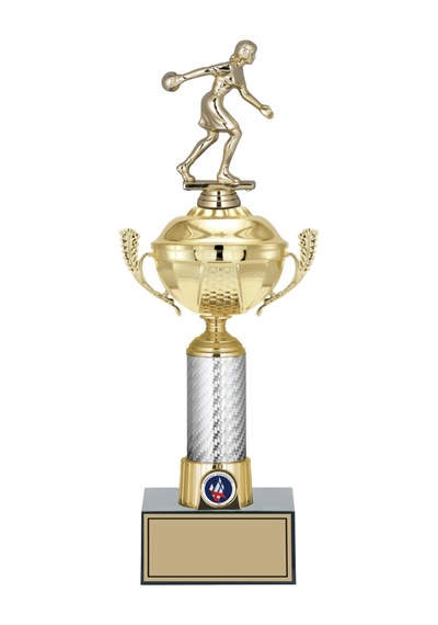 Odak Kupa - Figürlü Kupalar - Bowling Kadın Figürlü Kupalar Fg-058 C - 40 Cm Altın - Beyaz