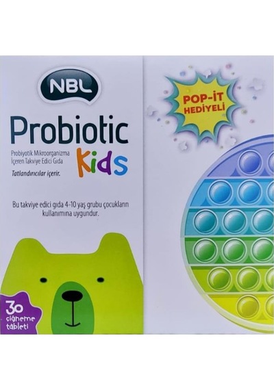 Nbl Probiotic Kids 30 Çiğneme Tableti + Pop İt