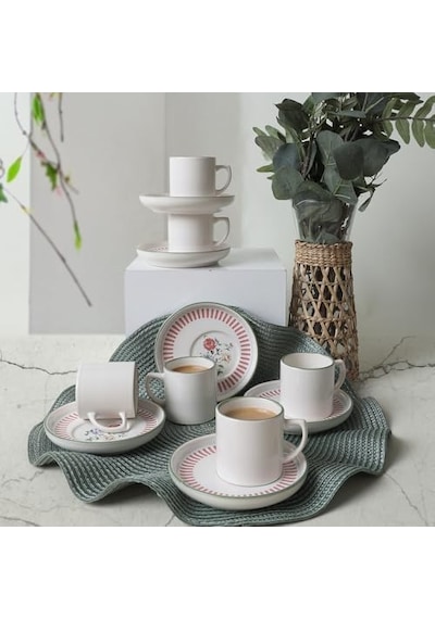 Rose Kahve Takımı 12 Parça 6 Kişilik 22910-12 Acı Kahve