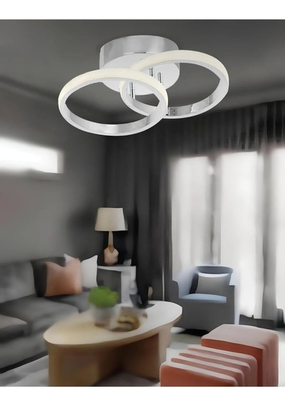 Hollyuv Model Tekli Plafonyer Beyaz Işık Ultra Power Avize.