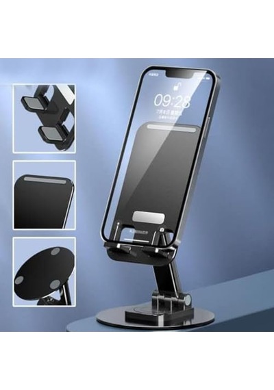 Ayarlanabilir Tablet Ve Cep Telefonu Standı Kendi Etrafonda 360 Derece Dönebilen Alüminyum Masaüstü Çok Amaçlı T