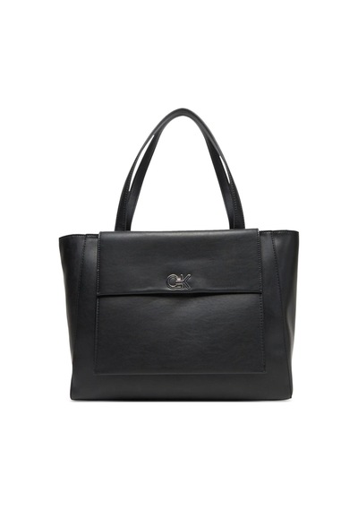 Calvin Klein Ck Re-lock Medıum Shopper Kadın Siyah Çanta Lv04f3223g-ub1 Siyah