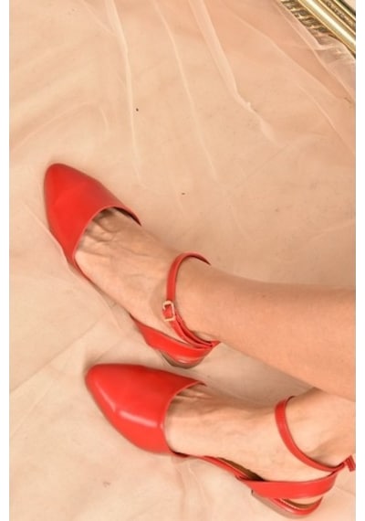 Fox Shoes Kırmızı Kadın Babet D726226209 Kırmızı