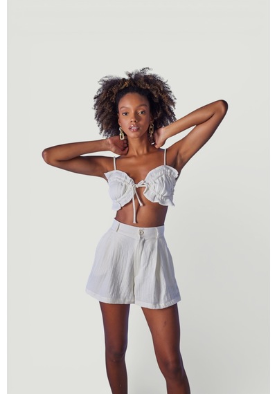 Holly Lolly Crop Model Bağlamalı Playa Büstiyer Beyaz