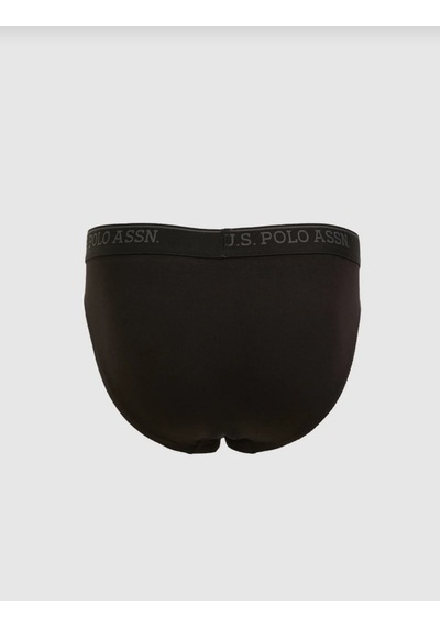 U.S. Polo Assn. Erkek Slip Don Siyah Gri İç Giyim 3 Lü Pamuk Çok Renkli