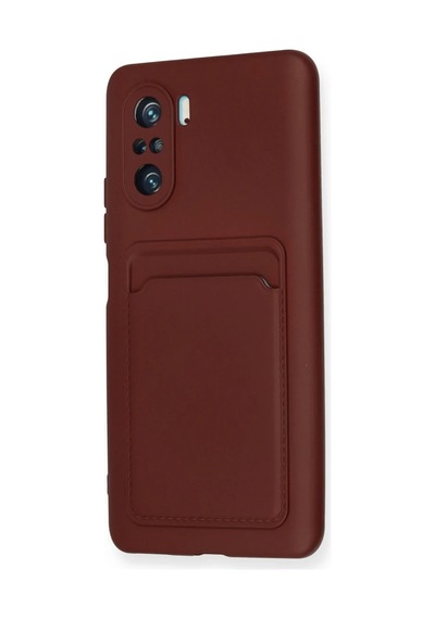Xiaomi Poco F3 Kılıf Kelvin Kartvizitli Silikon - Bordo 0.2M-Çok Renkli
