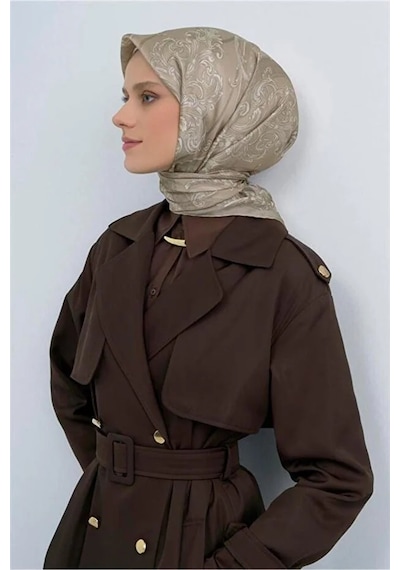 Armine Saf İpek Sura Eşarp-2026 İlkbahar-yaz- 953700d Vizon