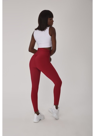 Lismina Bordo Arkası Büzgülü - Scrunch Butt - Spor Tayt