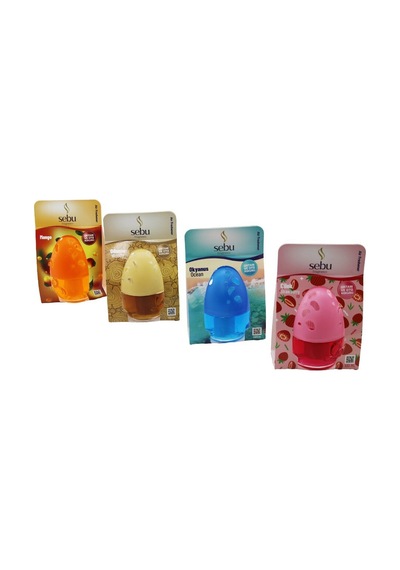 Sebu Fragrance Oda Ve Oto Kokusu Parfümü 100ml Küre Çilek Mango Odunsu Okyanus Cam Şişe - 16'li Paket