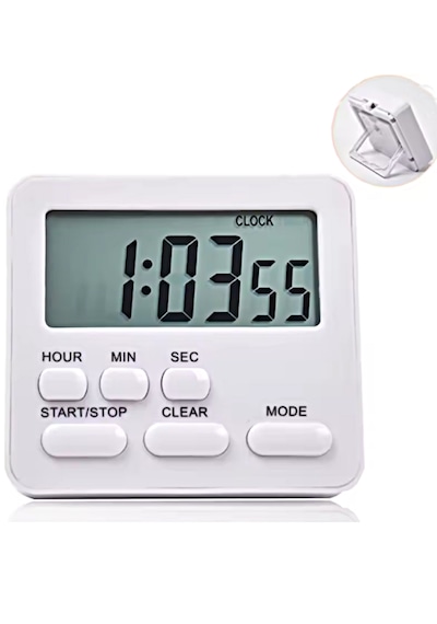 Js-303 Alarmlı Dijital Öğrenci Sınav Kronometresi 24 Saat Geri Sayım Cihazı Saat - Alarm / Kronometre Beyaz