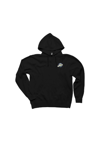 Utan Jazz Logo Siyah Kapşonlu Sweat Siyah