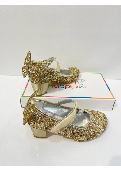 Butikhappykids Kız Çocuk Abiye Ayakkabı Gold Kelebekli Pırıltılı Parti -doğum Günü Topuklu Kız Çocuk Ayakkabı Gold Altın Butikhappykids Kız Çocuk Abiye Ayakkabı Gold Kelebekli Pırıltılı Parti -doğum Günü Topuklu Kız Çocuk Ayakkabı Gold Altın